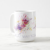 Mug ART, Paint Spatters, Idéal pour passer une journée (Devant gauche)