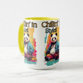 Mug Art Panda à la mode | Amusement et Whimsical (Devant gauche)
