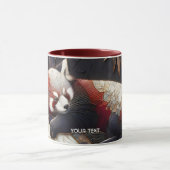 Mug Art Panda Rouge Imaginaire mignon (Centre)