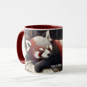 Mug Art Panda Rouge Imaginaire mignon (Devant gauche)