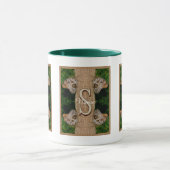 Mug Art papillon de monogramme initial personnalisé (Centre)