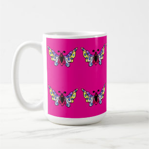 Mug Art papillon folklorique moderne vibrant personnal
