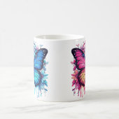 Mug Art Papillon Vibrant : Ailes Gradientes, Florales (Centre)