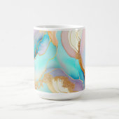 Mug Art parties scintillant abstrait en marbre pastel (Centre)