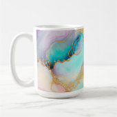 Mug Art parties scintillant abstrait en marbre pastel (Gauche)