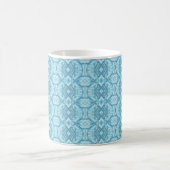 Mug Art pastel doux abstrait bleu clair staccato (Centre)