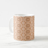 Mug Art pastel doux abstrait orange staccato (Devant gauche)