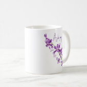 Mug Art personnalisé dendrobium orchidée violette (Devant droit)