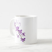Mug Art personnalisé dendrobium orchidée violette (Devant gauche)