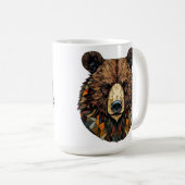 Mug Art polygonal d'un visage d'ours (Devant droit)