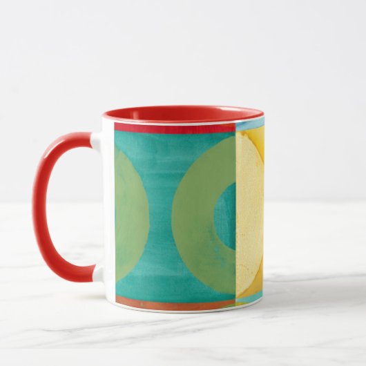Mug Art Pop brillant avec cercles et Carré (Gauche)