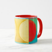 Mug Art Pop brillant avec cercles et Carré (Devant droit)