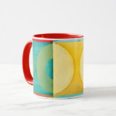 Mug Art Pop brillant avec cercles et Carré (Devant gauche)