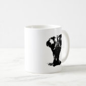 Mug Art pop Eléphant Noir & Blanc (Devant droit)