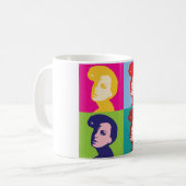 Mug Art pop féminin rétro (Devant gauche)