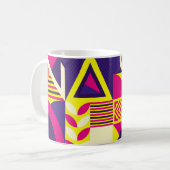 Mug Art pop, formes géométriques colorées. (Devant gauche)