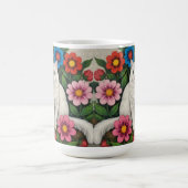 Mug Art populaire Chat et Fleurs (Centre)