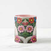 Mug Art populaire Chat et Fleurs (Centre)
