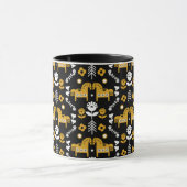 Mug Art populaire de cheval scandinave (Centre)
