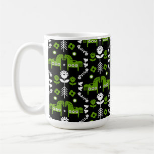 Mug Art populaire de cheval scandinave