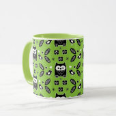 Mug Art populaire de Chouette scandinave (Devant gauche)