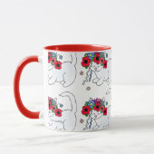 Mug Art populaire d'Ukrainien de chat (Gauche)
