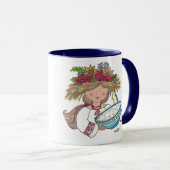 Mug Art populaire d'Ukrainien de fille de Perogie (Devant droit)
