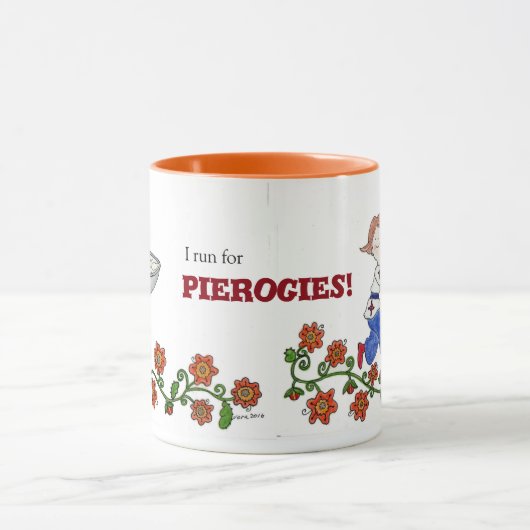 Mug Art populaire d'Ukrainien de garçon de Perogie (Centre)