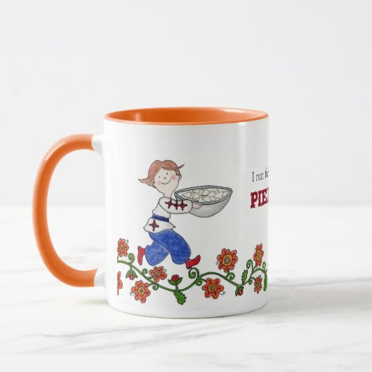 Mug Art populaire d'Ukrainien de garçon de Perogie (Gauche)