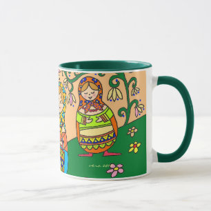 Mug Art populaire d'Ukrainien de Matroshka