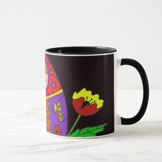 Mug Art populaire d'Ukrainien de Matryoshka Pysanka (Droite)