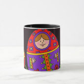 Mug Art populaire d'Ukrainien de Matryoshka Pysanka (Centre)