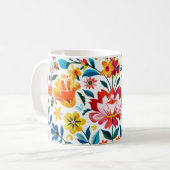 Mug Art populaire mexicain coloré Floral (Devant gauche)