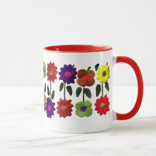 Mug Art populaire mexicain, fleurs, fleurs, GIft pour 
