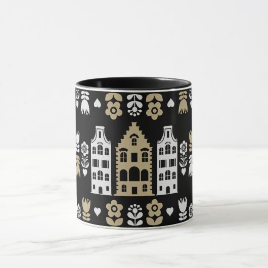 Mug Art populaire néerlandais traditionnel Impression (Centre)