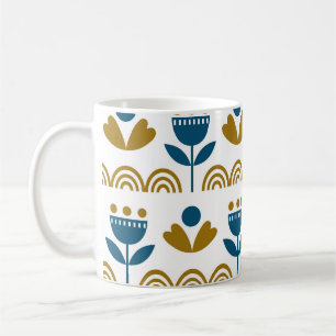 Mug Art populaire scandinave, motif coloré.