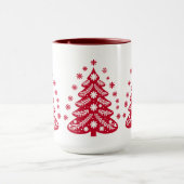 Mug Art populaire scandinave Red Christmas Tree Café (Centre)