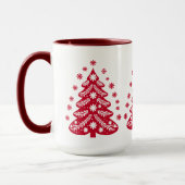 Mug Art populaire scandinave Red Christmas Tree Café (Gauche)