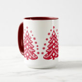 Mug Art populaire scandinave Red Christmas Tree Café (Devant gauche)