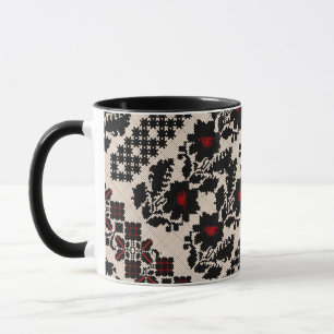 Mug Art populaire traditionnel ukrainien vushuvanka