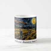 Mug Art post-impressionniste Nuit étoilée Champ de blé (Centre)