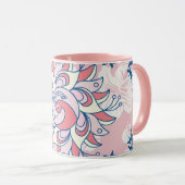 Mug Art Rangoli, Vie Lumineuse, Floral (Devant droit)