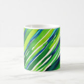 Mug Art rayures vert néon et bleu foncé (Centre)