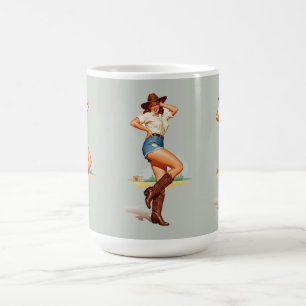 Mug Art rétro Cowgirl Pin up