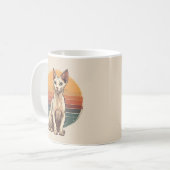 Mug Art Rétro de Mère Chat Sphynx Vintage (Devant gauche)