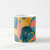 Mug Art rétro funky sarcelle et jaune fantaisiste (Centre)