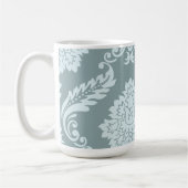 Mug Art Rococo Damassé I Bleu Canard+Turquoise (Gauche)