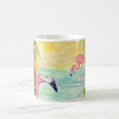 Mug Art rose de la Floride de Flamant rose (Centre)