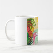 Mug Art rose de la Floride de Flamant rose (Gauche)