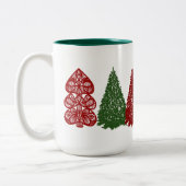 Mug Art Row Party des arbres de Noël des enfants (Gauche)